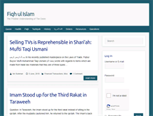 Tablet Screenshot of fiqhulislam.com
